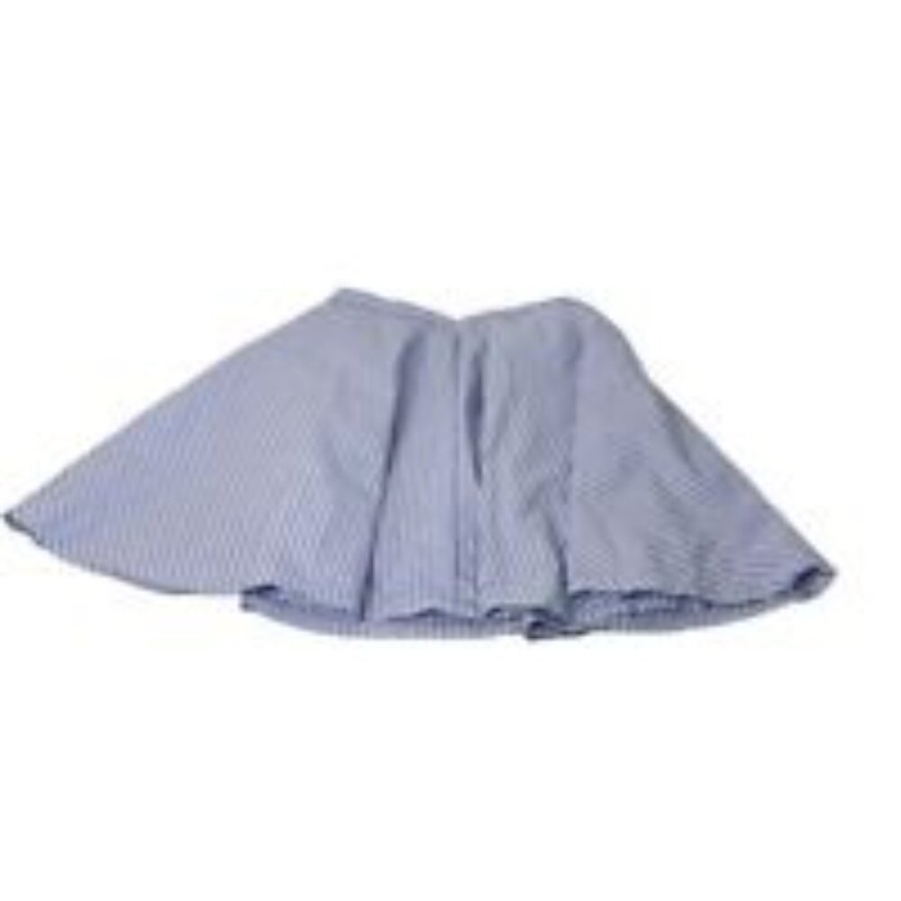 J Crew Skirt Zip Women Juniors 0 Circle Pocket Blue White Striped Mini Lined EUC - Picture 2 of 11